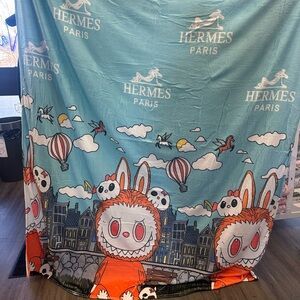 Fun Blanket with monsters Blue and Orange Blanket